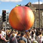 Frankie Locke ~ The Giant Peach on Cardiff High Street